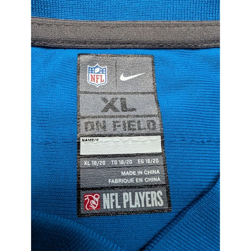 Nike On Field Detroit Lions Calvin Johnson #81 Blue Game Jersey Youth XL 18/20